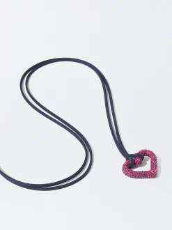 PARFOIS Collar Cuerda De Piel Con Cristales Multicor Sale
