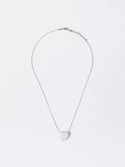PARFOIS Collar De Acero Con Coraz&oacute;n Plateado Flash Sale