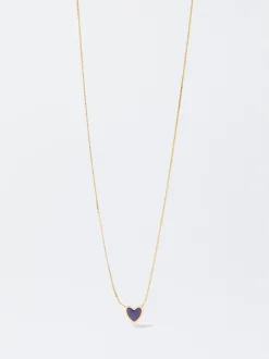 PARFOIS Collar De Acero Con Coraz&oacute;n Azul Discount