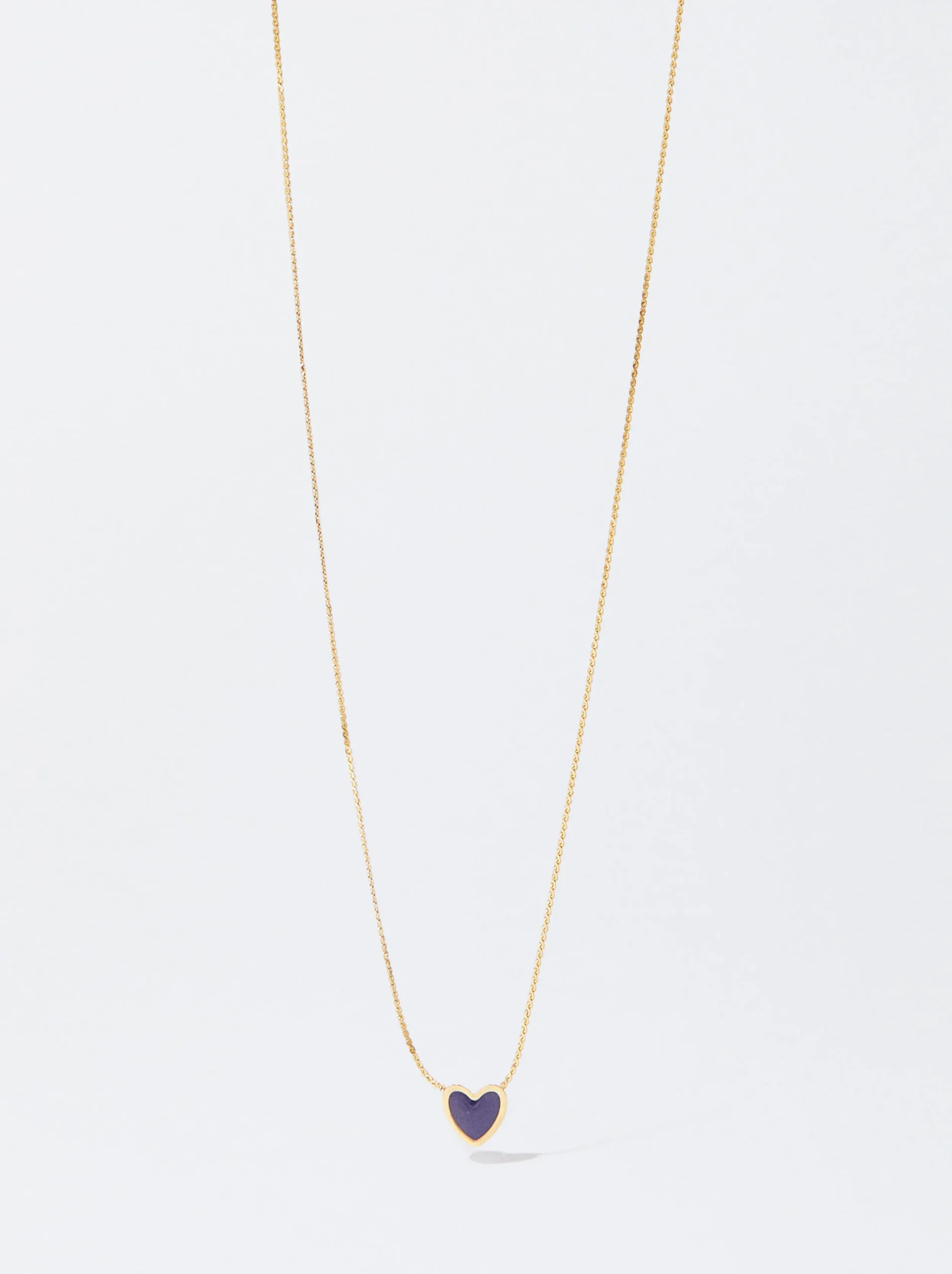 PARFOIS Collar De Acero Con Coraz&oacute;n Azul Discount