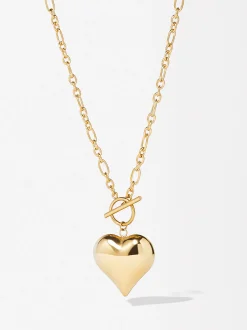PARFOIS Collar De Acero Con Coraz&oacute;n Dorado Outlet