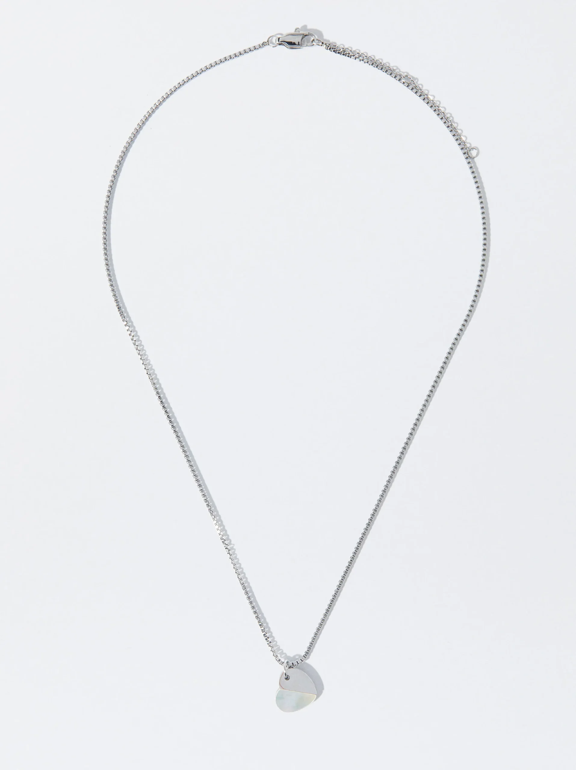PARFOIS Collar De Acero Con Coraz&oacute;n Plateado Clearance