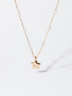 PARFOIS Collar De Acero Con Estrella Blanco Outlet