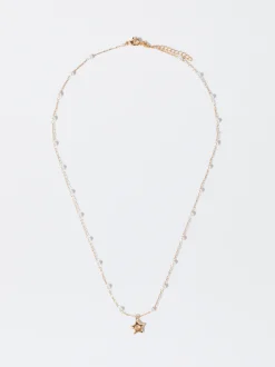 PARFOIS Collar De Acero Con Estrella Blanco Outlet