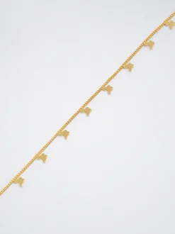 PARFOIS Collar De Acero Con Mariposas Dorado Outlet