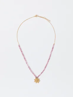 PARFOIS Collar De Acero Con Medalla Rosa Sale
