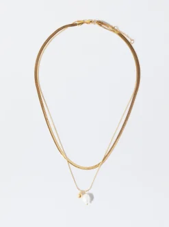PARFOIS Collar De Acero Dorado Flash Sale