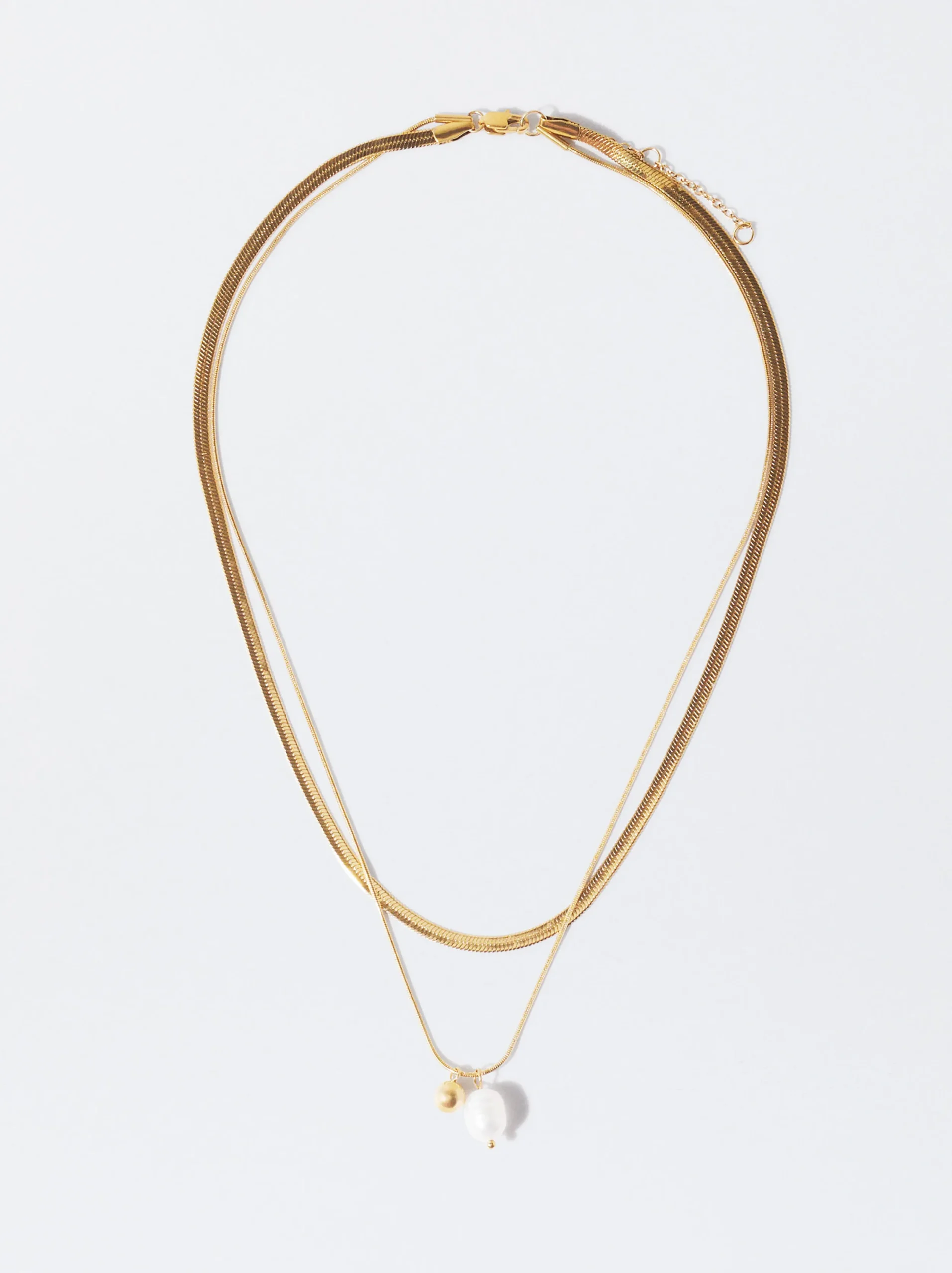 PARFOIS Collar De Acero Dorado Flash Sale
