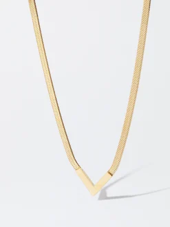 PARFOIS Collar De Acero Dorado Fashion