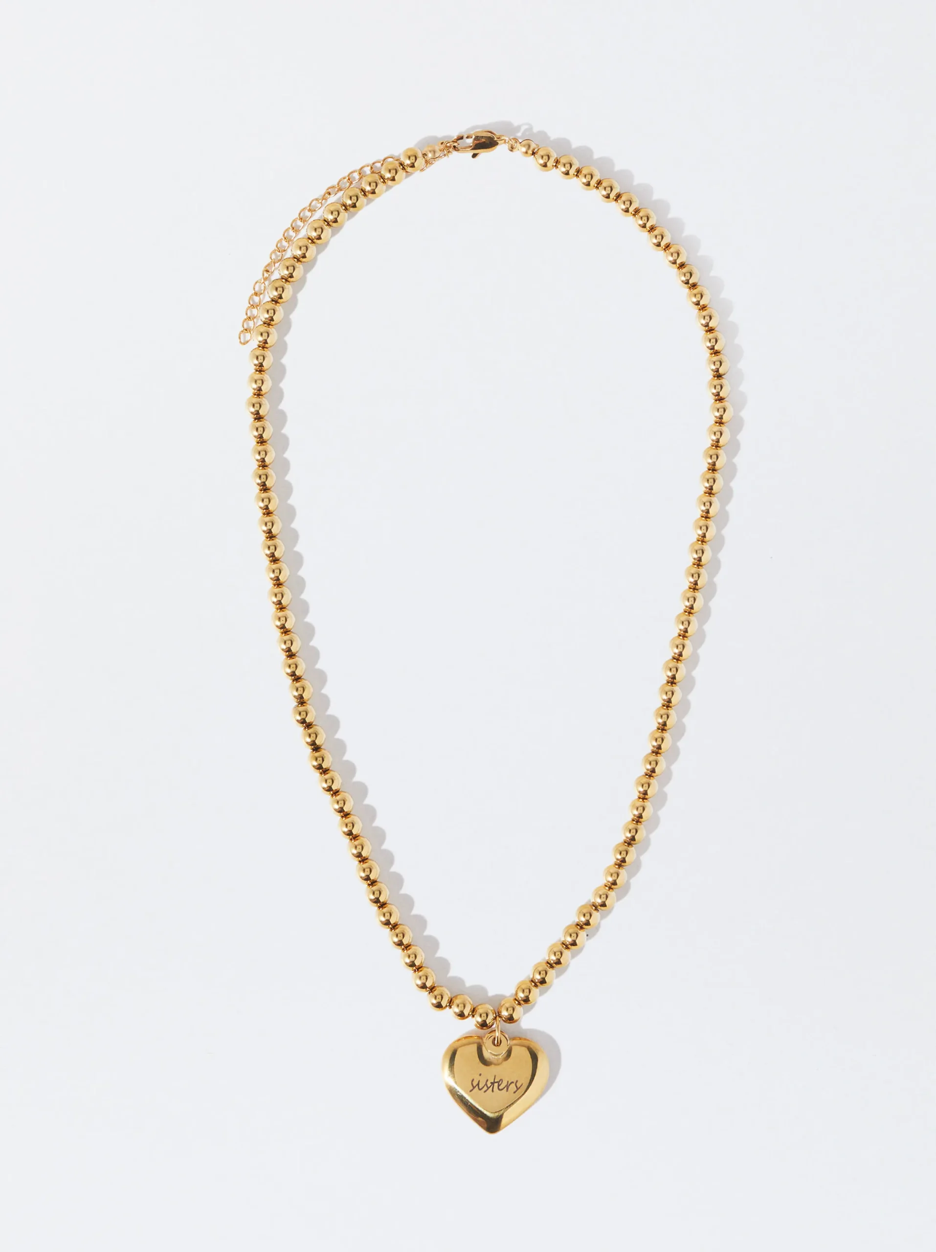 PARFOIS Collar De Acero Corazón Personalizable Dorado Best