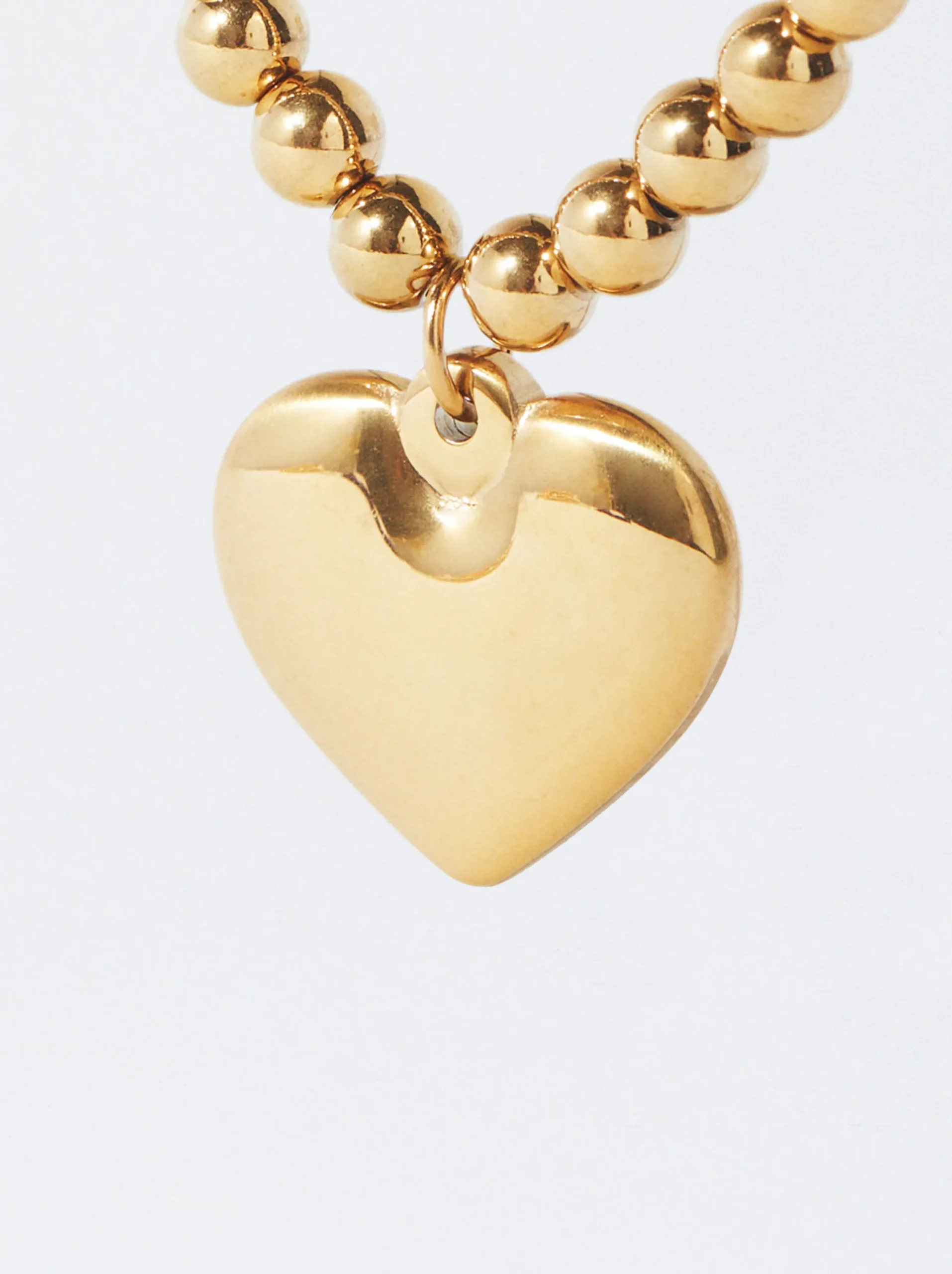 PARFOIS Collar De Acero Corazón Personalizable Dorado Best
