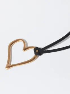 PARFOIS Collar De Cuerda Con Coraz&oacute;n Negro Best