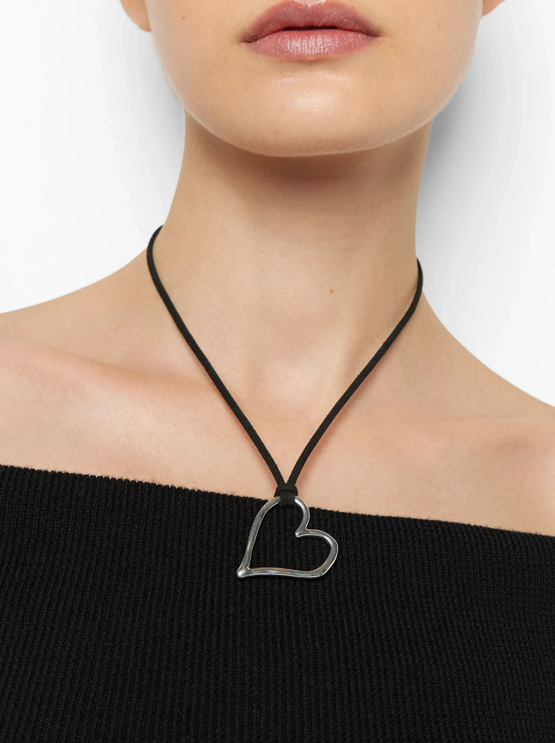 PARFOIS Collar De Cuerda Con Coraz&oacute;n Plateado Online