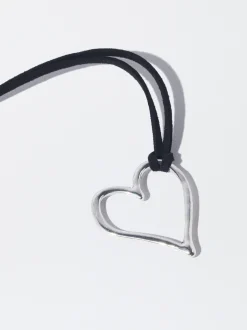 PARFOIS Collar De Cuerda Con Coraz&oacute;n Plateado Online