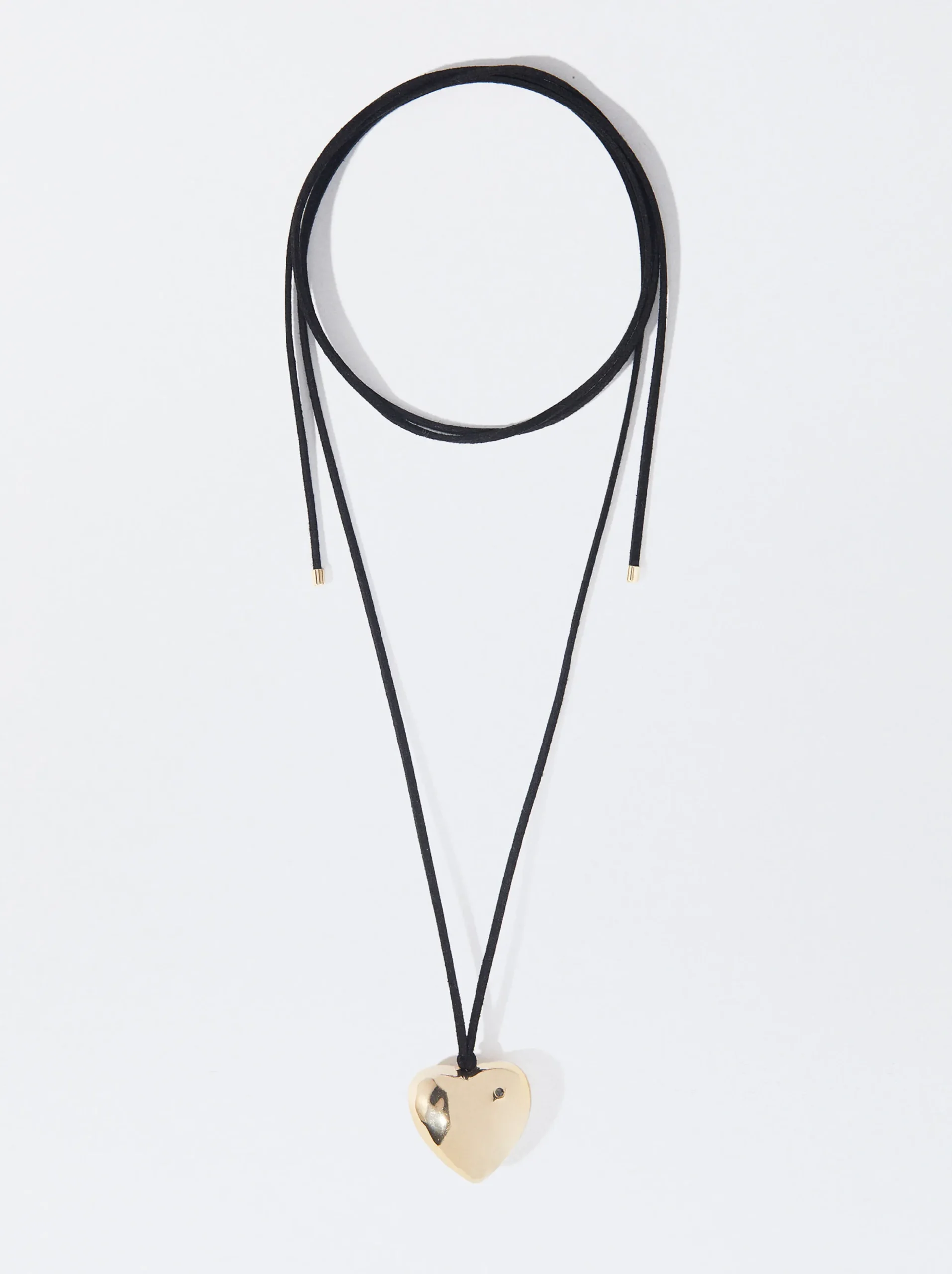PARFOIS Collar De Cuerda Con Coraz&oacute;n Negro Fashion