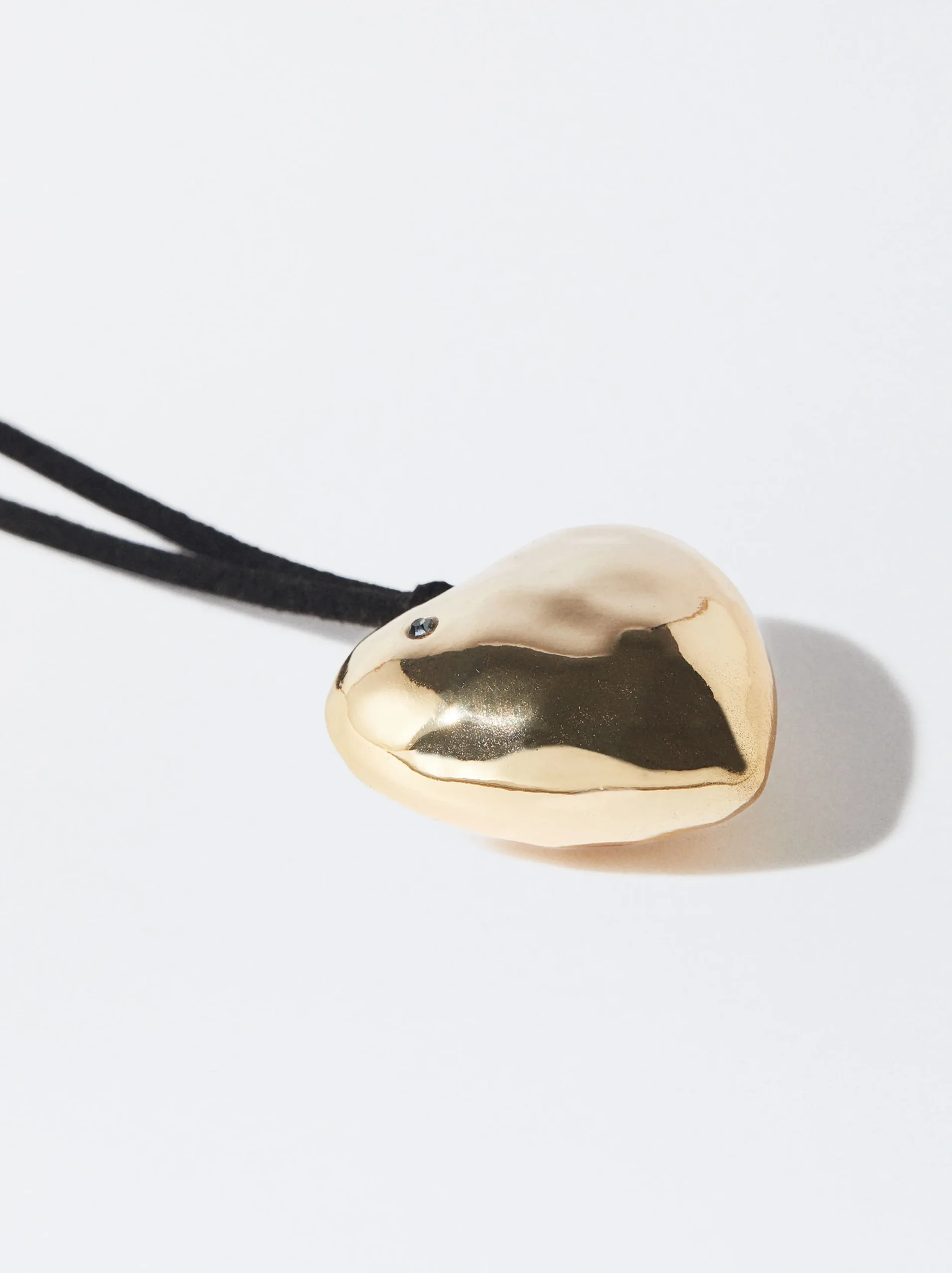 PARFOIS Collar De Cuerda Con Coraz&oacute;n Negro Fashion