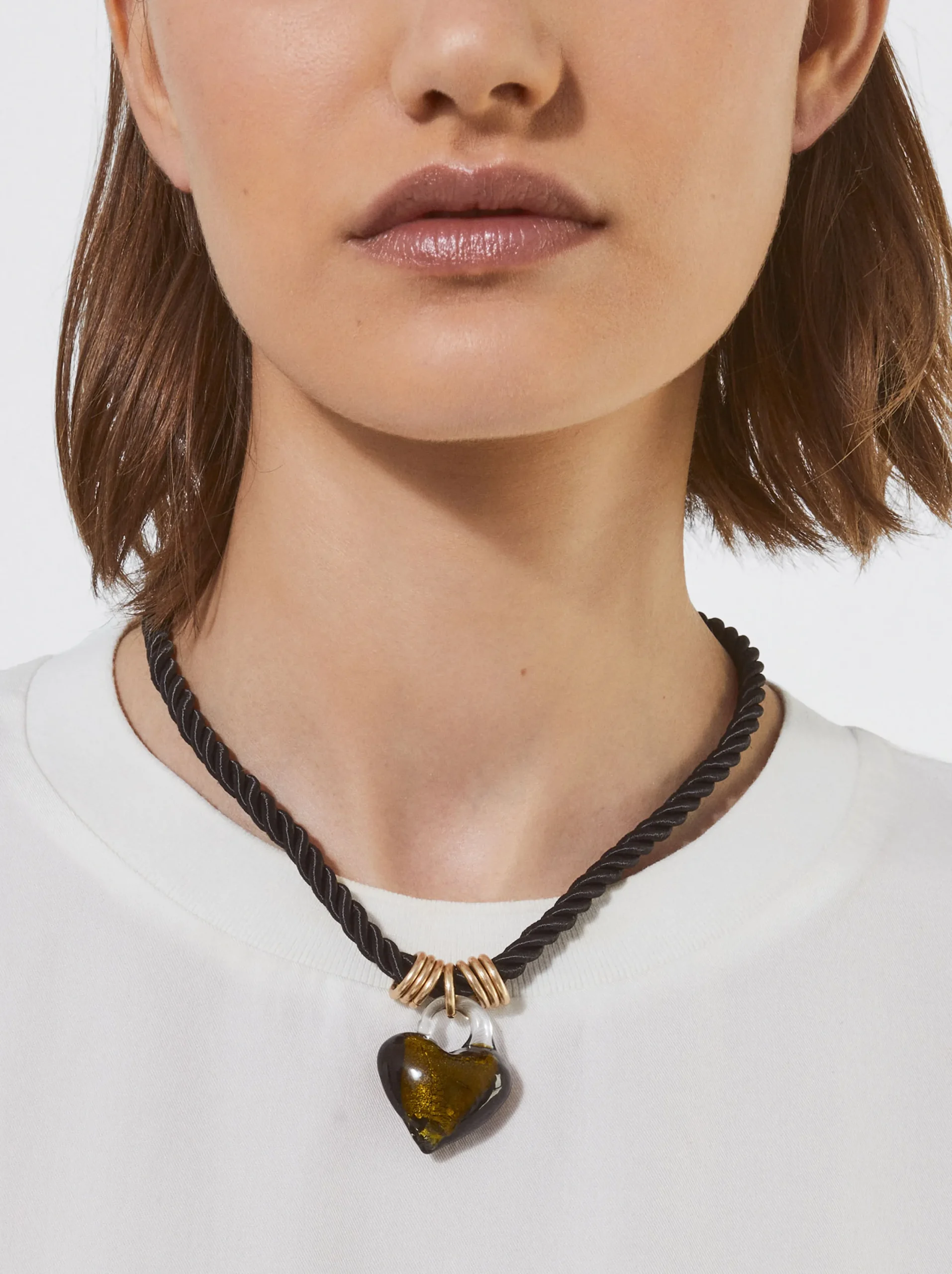 PARFOIS Collar De Cuerda Con Coraz&oacute;n Verde Cheap