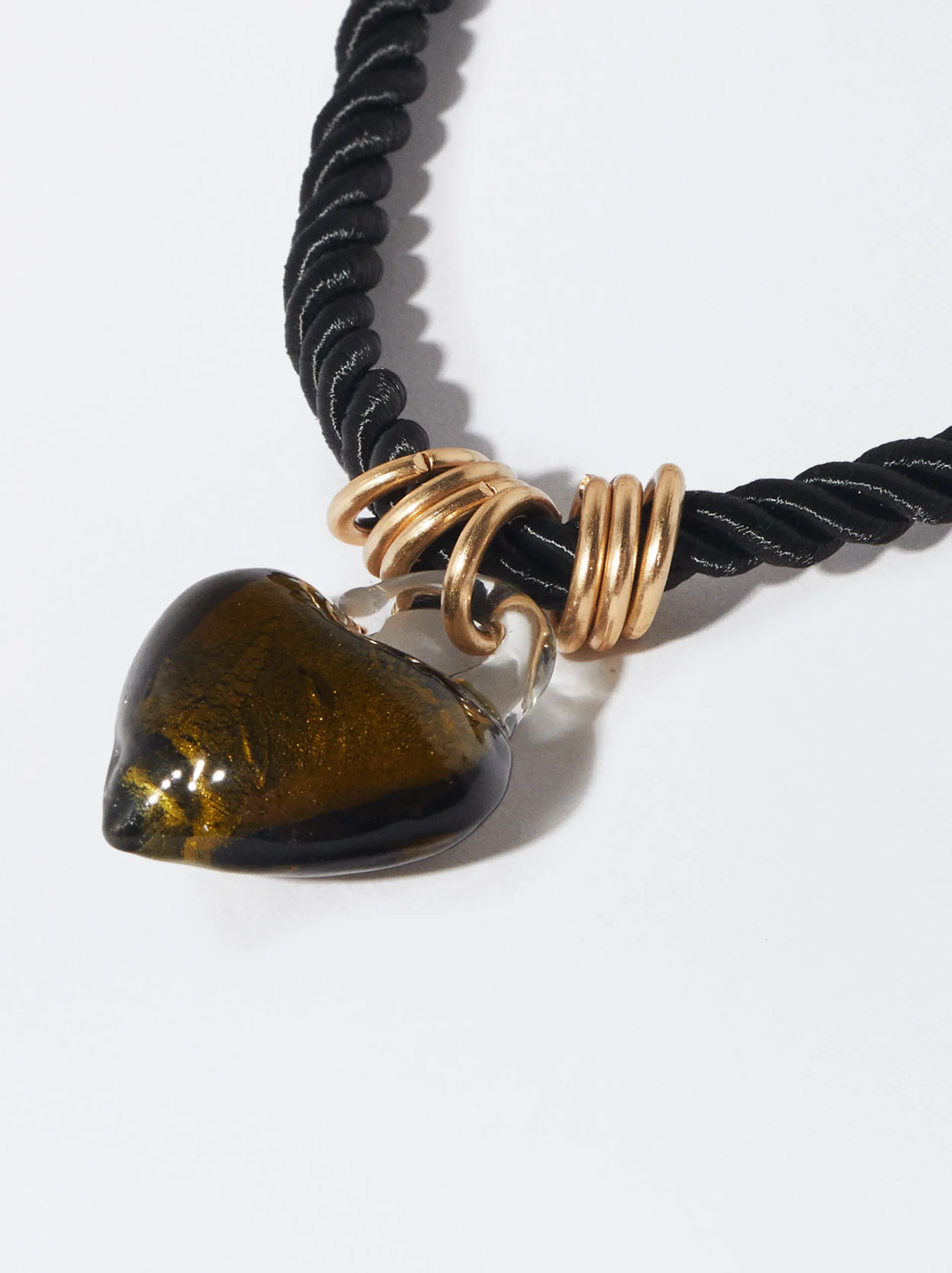 PARFOIS Collar De Cuerda Con Coraz&oacute;n Verde Cheap