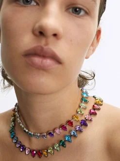 PARFOIS Collar Doble L&aacute;grimas Multicolor Multicor Fashion