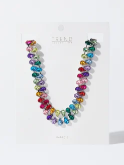 PARFOIS Collar Doble L&aacute;grimas Multicolor Multicor Fashion