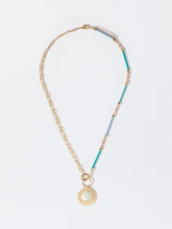 PARFOIS Collar Dorado Colgante Multicor Hot