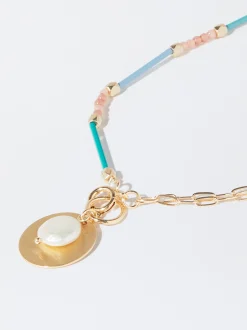 PARFOIS Collar Dorado Colgante Multicor Hot