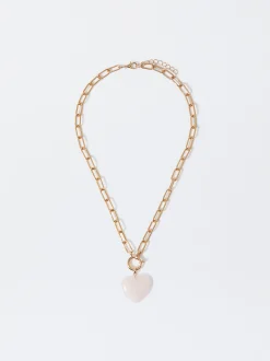 PARFOIS Collar Dorado Com Colgante De Coraz&oacute;n Azul Best