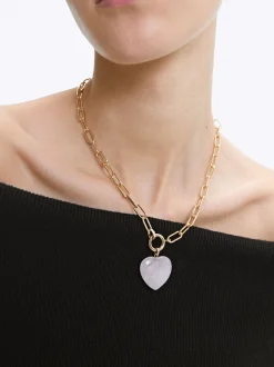 PARFOIS Collar Dorado Com Colgante De Coraz&oacute;n Azul Best