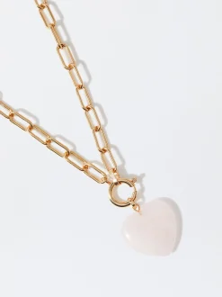 PARFOIS Collar Dorado Com Colgante De Coraz&oacute;n Azul Best