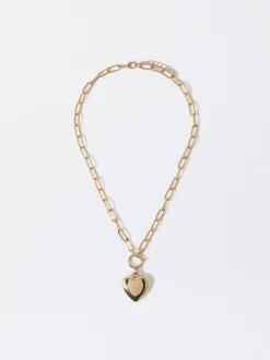 PARFOIS Collar Con Corazión Dorado New