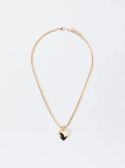 PARFOIS Collar Con Corazión Dorado Hot