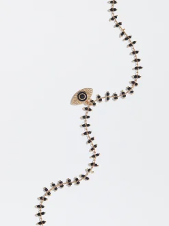 PARFOIS Collar Dorado Con Medalla Y Piedras Negro Store