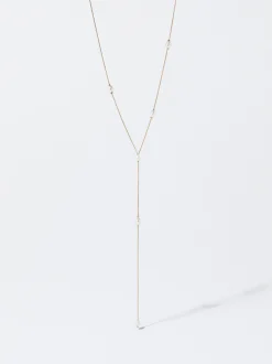 PARFOIS Collar Con Perla De Agua Dulce Dorado New