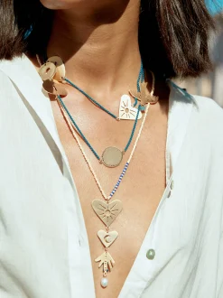 PARFOIS Collar Dorado Con Perla De Agua Dulce Multicor Online
