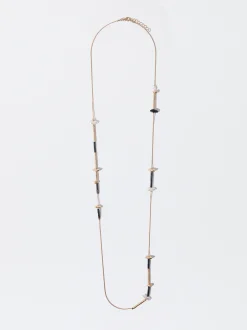 PARFOIS Collar Dorado Con Resina Negro Online