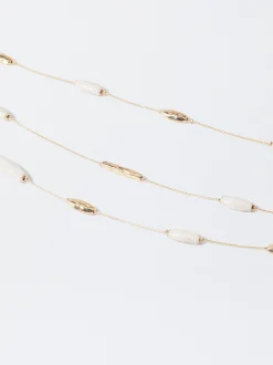 PARFOIS Collar Dorado Esmaltado Beige Discount