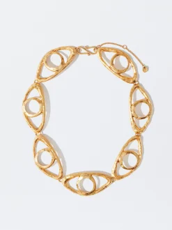 PARFOIS Collar Ojos Dorado Flash Sale