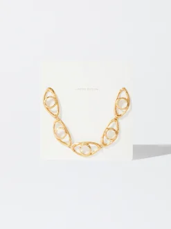 PARFOIS Collar Ojos Dorado Flash Sale