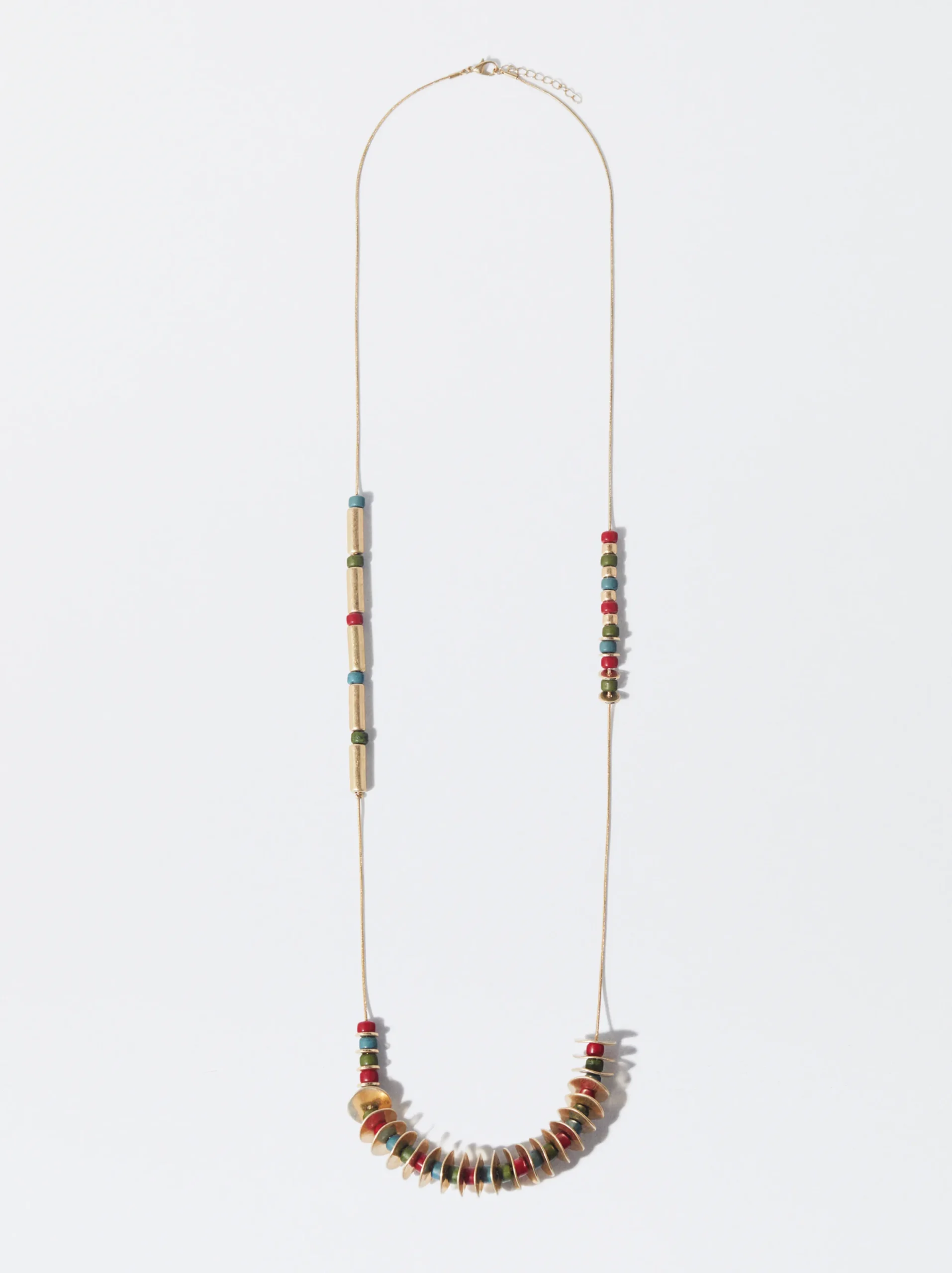 PARFOIS Collar Largo Con Piedras Multicor Cheap