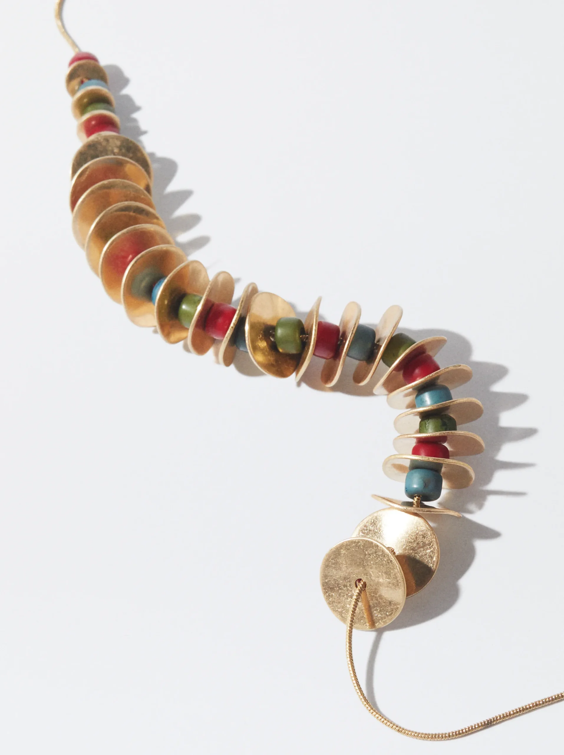 PARFOIS Collar Largo Con Piedras Multicor Cheap
