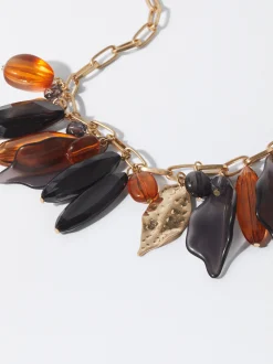 PARFOIS Collar Multicolor Con Hojas Multicor Discount