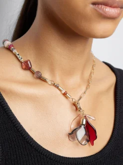 PARFOIS Collar Multicolor Con Piedra Multicor Sale