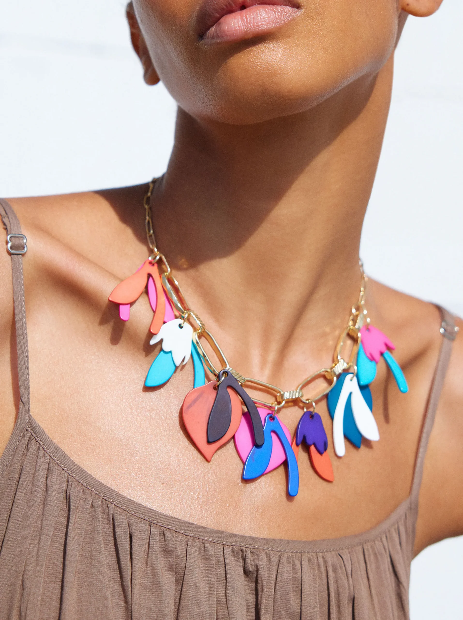 PARFOIS Collar Multicolor Con Resina Multicor New
