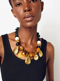 PARFOIS Collar Piedra Natural Verde Best Sale