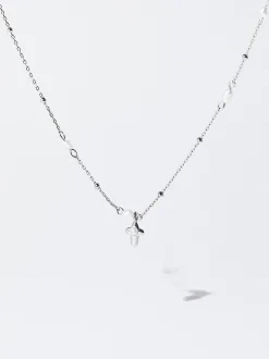 PARFOIS Collar Plata 925 Con Perlas De Agua Dulce Blanco New