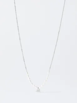 PARFOIS Collar Con Perla De Agua Dulce Plateado Online