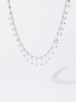 PARFOIS Collar Con Perlas Plateado Hot