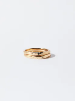 PARFOIS Conjunto De Anillos Con Circonitas Negro Shop