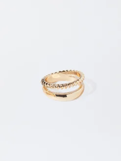 PARFOIS Conjunto De Anillos Con Piedra Rosa Best Sale