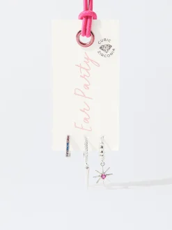 PARFOIS Conjunto De Aros Con Circonitas Multicor Shop